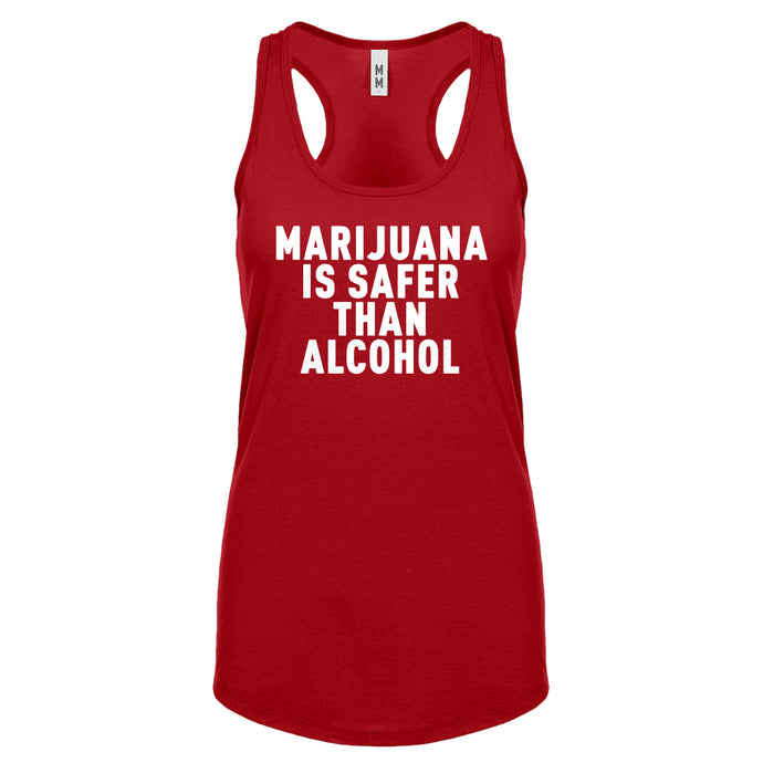 Racerback Marijuana is Safer Womens Tank Top