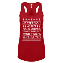 Racerback He Sees Your When You're Sleeping Womens Tank Top