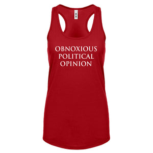 Obnoxious Political Opinion Womens Racerback Tank Top