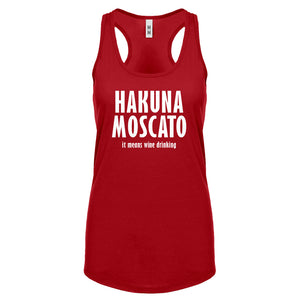 Racerback Hakuna Moscato Womens Tank Top