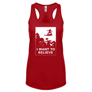 I Want to Believe Nimbus Fighter Womens Racerback Tank Top