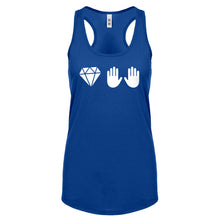 DIAMOND HANDS Womens Racerback Tank Top