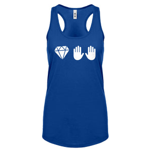 DIAMOND HANDS Womens Racerback Tank Top