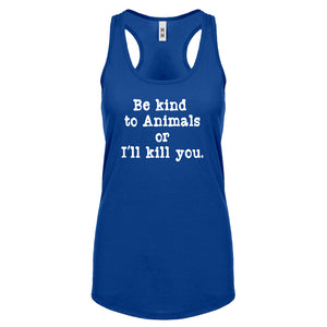 Racerback Be Kind to Animals Womens Tank Top