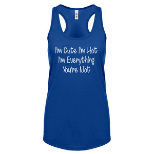 Im Cute Im Hot Womens Racerback Tank Top