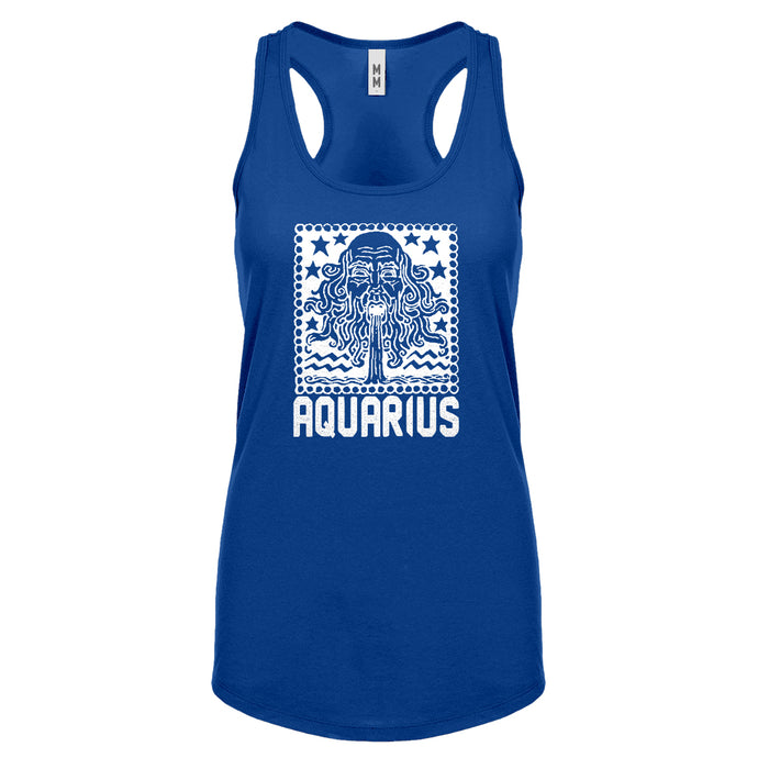 Racerback Aquarius Zodiac Astrology Womens Tank Top