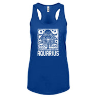 Racerback Aquarius Zodiac Astrology Womens Tank Top
