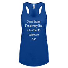 Racerback Sorry ladies Womens Tank Top