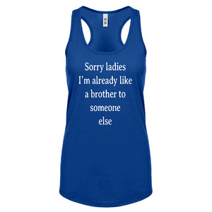 Racerback Sorry ladies Womens Tank Top