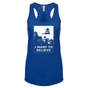 I Want to Believe Nimbus Fighter Womens Racerback Tank Top