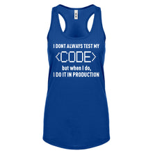 Racerback I Dont Always Code Womens Tank Top