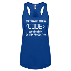Racerback I Dont Always Code Womens Tank Top