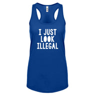 Racerback I just Look Illegal Womens Tank Top