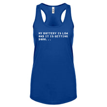 Its Getting Dark Womens Racerback Tank Top
