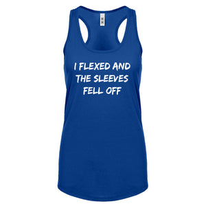 I Flexed and the Sleeves Fell Off Womens Racerback Tank Top