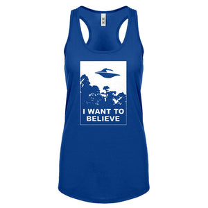 I Want to Believe Womens Racerback Tank Top