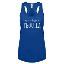My Blood Type is Tequila Womens Racerback Tank Top