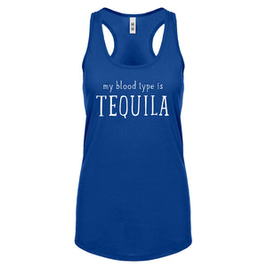 My Blood Type is Tequila Womens Racerback Tank Top