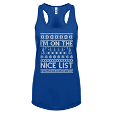 Racerback Im on the Nice List Womens Tank Top