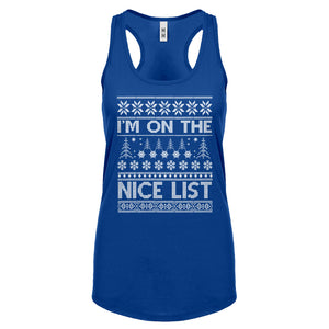 Racerback Im on the Nice List Womens Tank Top