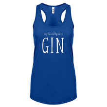 My Blood Type is Gin Womens Racerback Tank Top