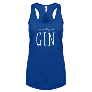 My Blood Type is Gin Womens Racerback Tank Top
