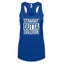 Straight Outta Civilization Womens Racerback Tank Top