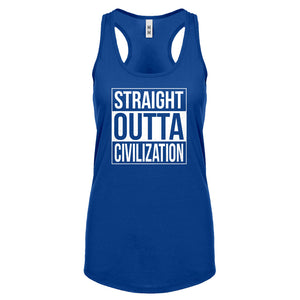 Straight Outta Civilization Womens Racerback Tank Top
