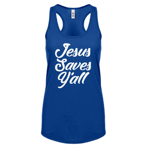 Jesus Saves Yall Womens Racerback Tank Top