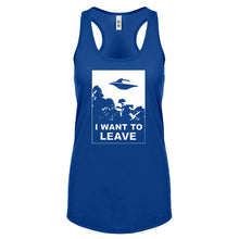 I Want to Leave Womens Racerback Tank Top