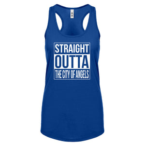 Straight Outta The City of Angels Womens Racerback Tank Top