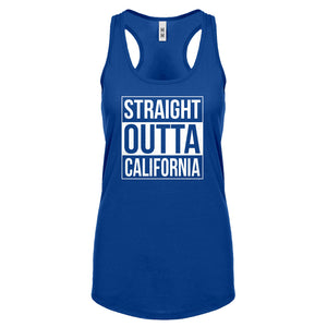 Straight Outta California Womens Racerback Tank Top
