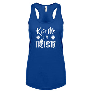 Racerback Kiss Me I'm Irish Womens Tank Top