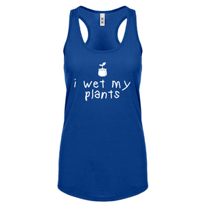 Racerback I Wet My Plants Womens Tank Top