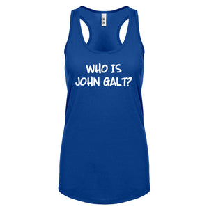 Who is John Galt? Womens Racerback Tank Top