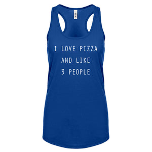 Racerback I Love Pizza and like 3 People Womens Tank Top