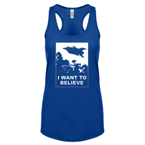 I Want to Believe Planet Express Womens Racerback Tank Top
