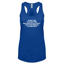 The Week is Long the Silver Cat Feeds Womens Racerback Tank Top