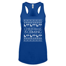 Racerback Christmas is Coming Womens Tank Top