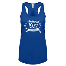 Racerback Established 1977 Womens Tank Top