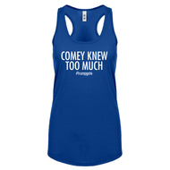 Racerback Comey Knew Too Much Womens Tank Top