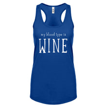 My Blood Type is Wine Womens Racerback Tank Top