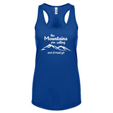 The Mountains are Calling Womens Racerback Tank Top