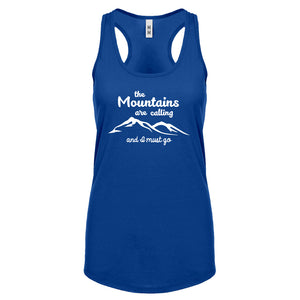 The Mountains are Calling Womens Racerback Tank Top