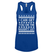 Racerback I can get you on the Naughty List Womens Tank Top