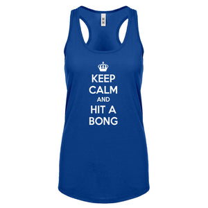 Racerback Keep Calm and Hit a Bong Womens Tank Top