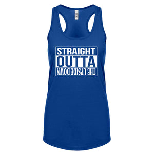 Straight Outta the Upside Down Womens Racerback Tank Top