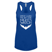Racerback Sorry Ladies Nights Watch Womens Tank Top