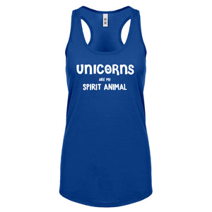 Unicorns are my Spirit Animal Womens Racerback Tank Top