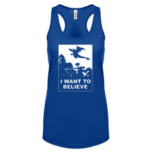 I Want to Believe Fire Dragon Womens Racerback Tank Top